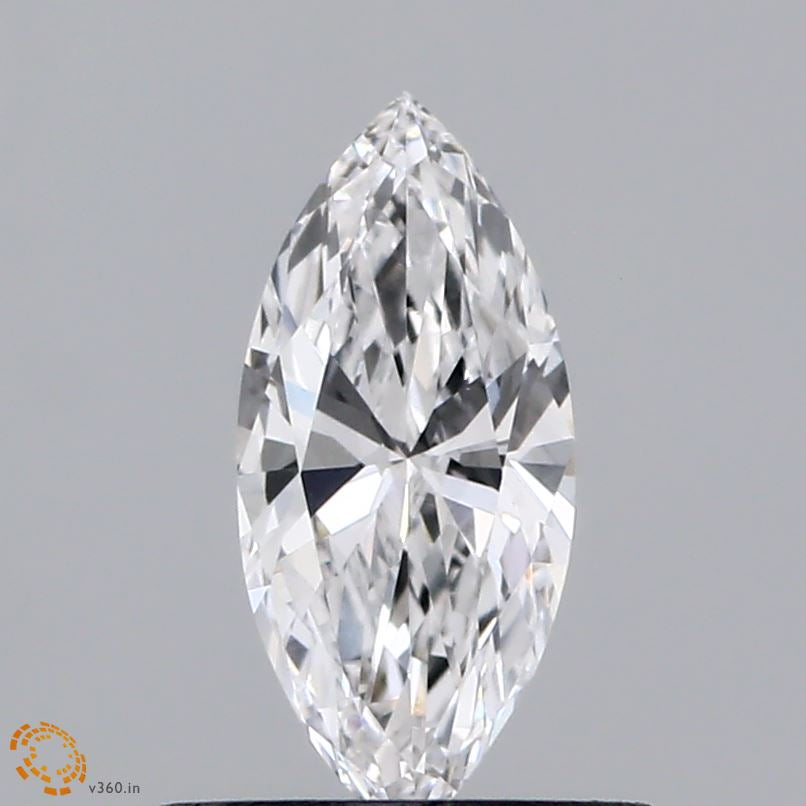0.46 Carat Marquise Lab Grown Diamond, Very Good Polish, D Color, VVS2 Clarity