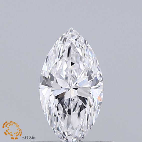 0.53 Carat Marquise Lab Grown Diamond, Very Good Polish, D Color, VVS1 Clarity