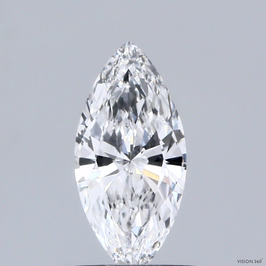 0.57 Carat Marquise Lab Grown Diamond, Very Good Polish, D Color, VVS2 Clarity