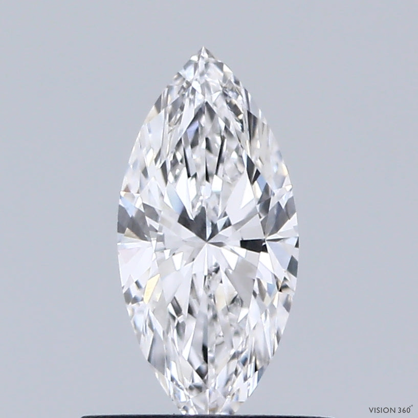 0.58 Carat Marquise Lab Grown Diamond, Very Good Polish, D Color, VVS1 Clarity