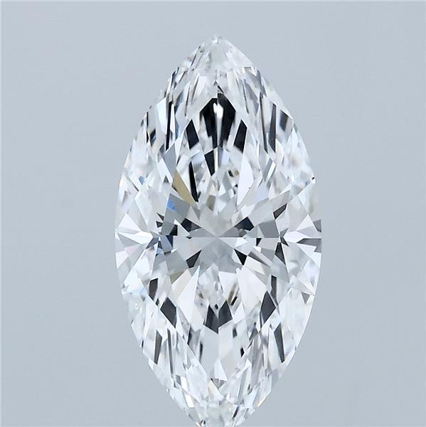 2.07 Carat Marquise Lab Grown Diamond, Excellent Polish, D Color, VVS2 Clarity