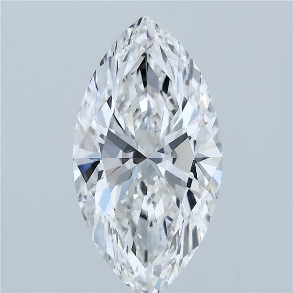 2.50 Carat Marquise Lab Grown Diamond, Excellent Polish, F Color, VVS2 Clarity