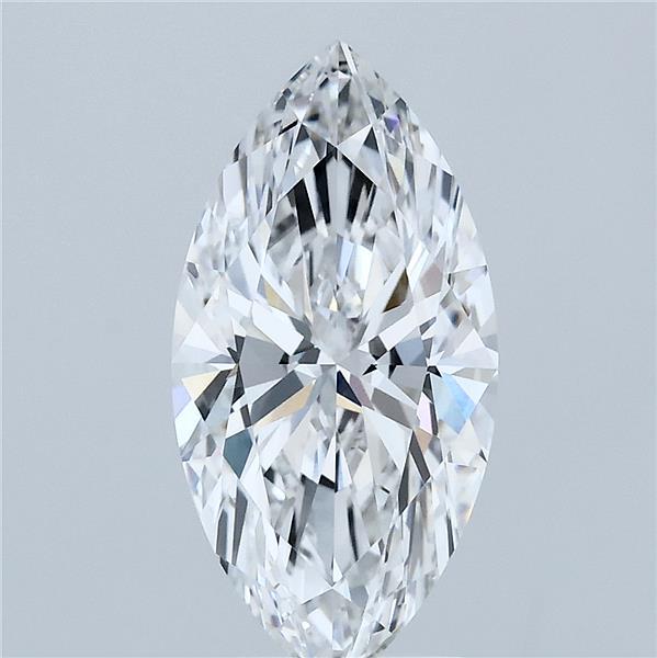 2.56 Carat Marquise Lab Grown Diamond, Excellent Polish, E Color, VVS2 Clarity
