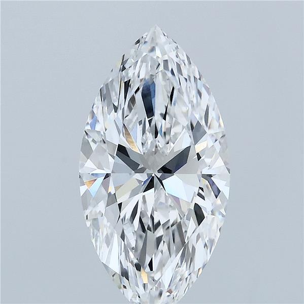 2.76 Carat Marquise Lab Grown Diamond, Excellent Polish, E Color, VVS2 Clarity