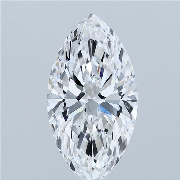 2.91 Carat Marquise Lab Grown Diamond, Excellent Polish, D Color, VVS2 Clarity
