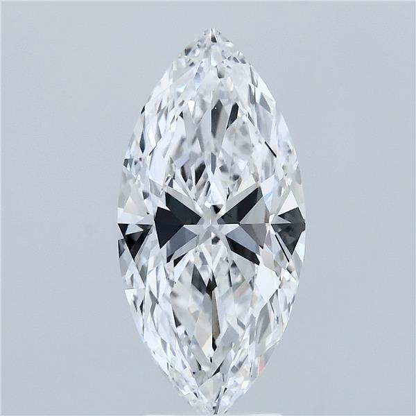 3.01 Carat Marquise Lab Grown Diamond, Excellent Polish, D Color, VVS2 Clarity