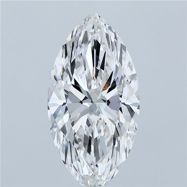 3.08 Carat Marquise Lab Grown Diamond, Excellent Polish, F Color, VVS2 Clarity