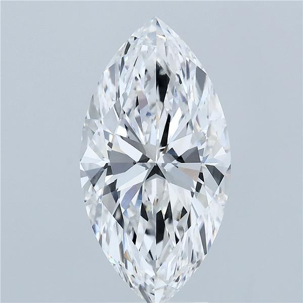 3.30 Carat Marquise Lab Grown Diamond, Excellent Polish, E Color, VVS2 Clarity