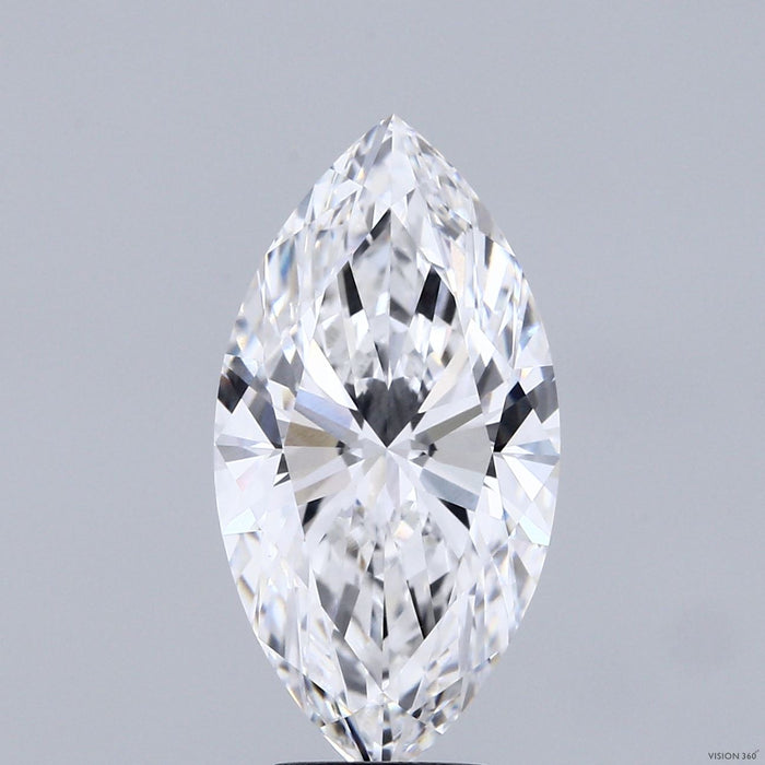 5.08 Carat Marquise Lab Grown Diamond, Excellent Polish, D Color, VVS2 Clarity