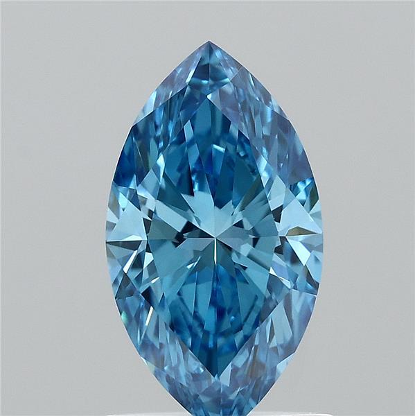 1.04 Carat Marquise Lab Grown Diamond, Fancy Vivid Blue Color, VVS2 Clarity
