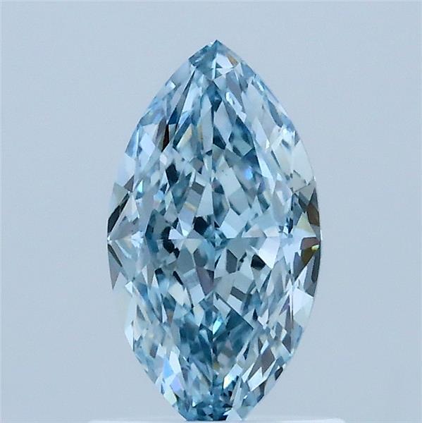 1.03 Carat Marquise Lab Grown Diamond, Fancy Vivid Blue Color, VS1 Clarity