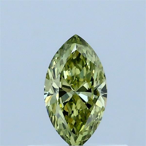 0.31 Carat Marquise Lab Grown Diamond, Fancy Vivid Green Color, VS2 Clarity