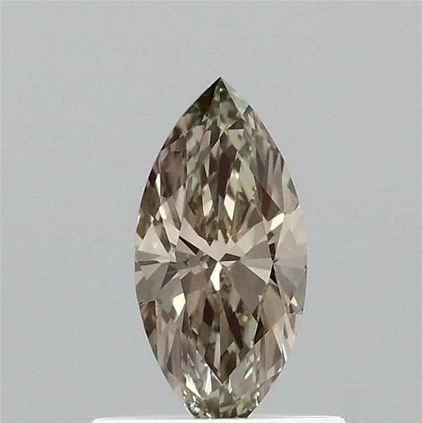 0.50 Carat Marquise Lab Grown Diamond, Light Yellow Green Color, VVS2 Clarity