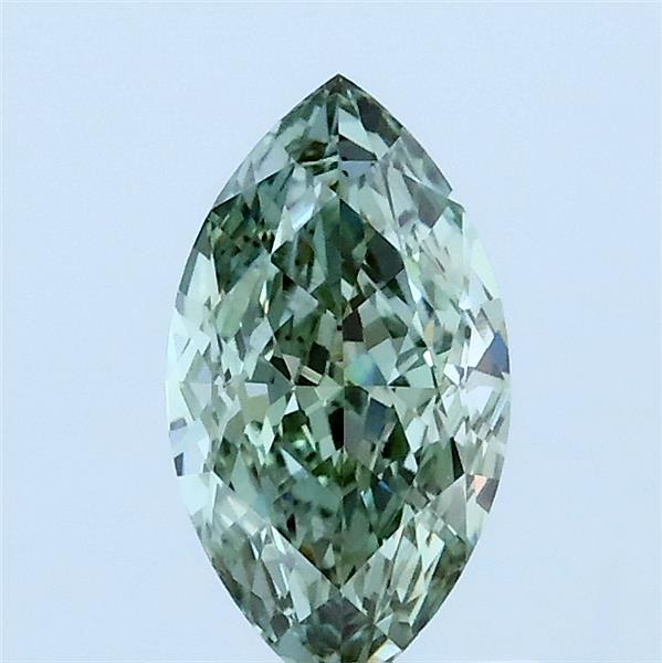 1.01 Carat Marquise Lab Grown Diamond, Fancy Vivid Green Color, VS2 Clarity