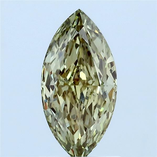 1.01 Carat Marquise Lab Grown Diamond, Fancy Intense Green Color, VS1 Clarity