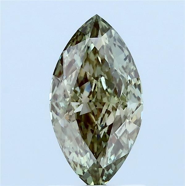 1.09 Carat Marquise Lab Grown Diamond, Fancy Intense Green Color, VS1 Clarity