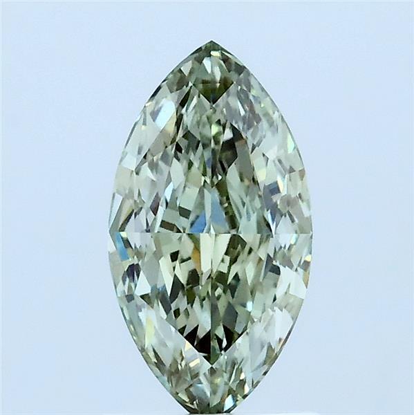 1.04 Carat Marquise Lab Grown Diamond, Fancy Intense Green Color, VS1 Clarity