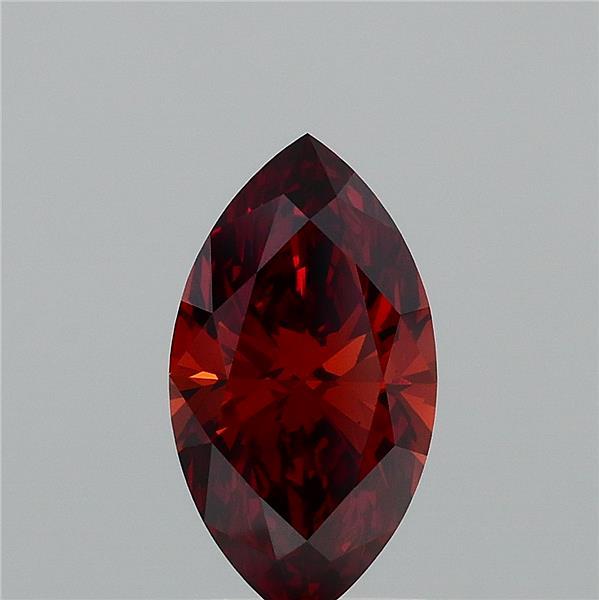 1.51 Carat Marquise Lab Grown Diamond, Fancy Vivid Orange Color, VS1 Clarity