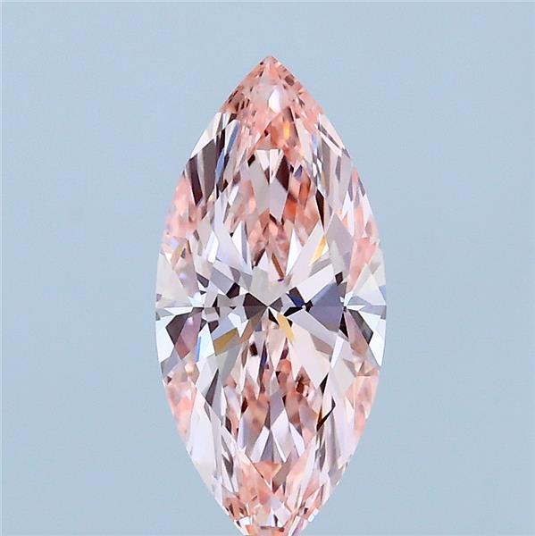 1.07 Carat Marquise Lab Grown Diamond, Fancy Intense Pink Color, VVS2 Clarity