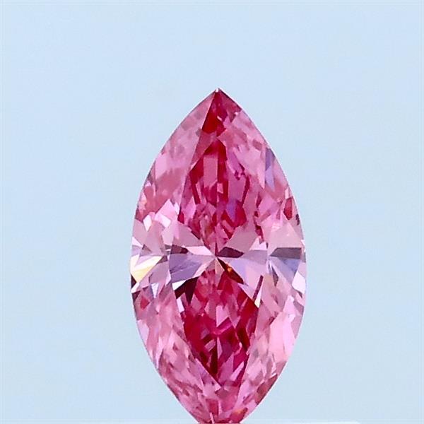 0.31 Carat Marquise Lab Grown Diamond, Fancy Vivid Pink Color, VVS2 Clarity