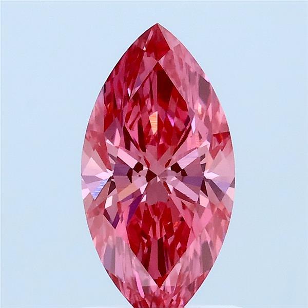 1.18 Carat Marquise Lab Grown Diamond, Fancy Vivid Pink Color, VS1 Clarity