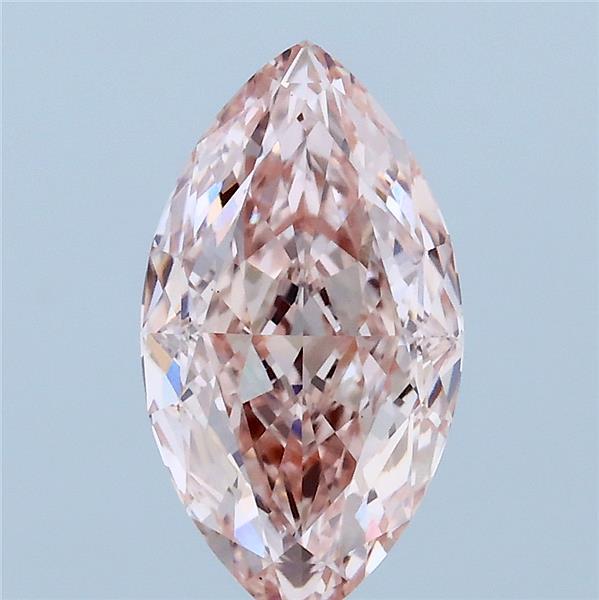 2.05 Carat Marquise Lab Grown Diamond, Fancy Intense Pink Color, VVS2 Clarity