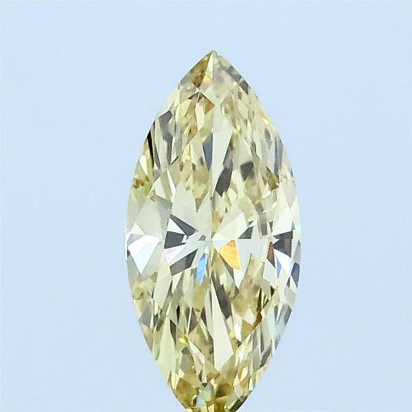 0.48 Carat Marquise Lab Grown Diamond, Fancy Yellow Color, VS2 Clarity