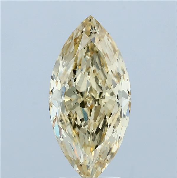 4.03 Carat Marquise Lab Grown Diamond, Fancy Intense Yellow Color, VS1 Clarity