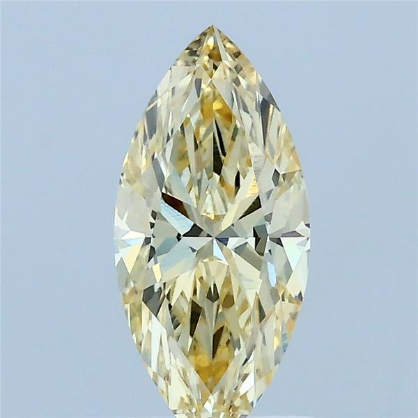 1.02 Carat Marquise Lab Grown Diamond, Fancy Yellow Color, VVS2 Clarity