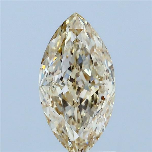 1.62 Carat Marquise Lab Grown Diamond, Light Yellow Color, VVS2 Clarity