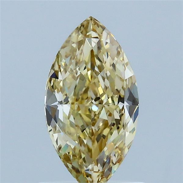 1.07 Carat Marquise Lab Grown Diamond, Fancy Yellow Color, VS1 Clarity