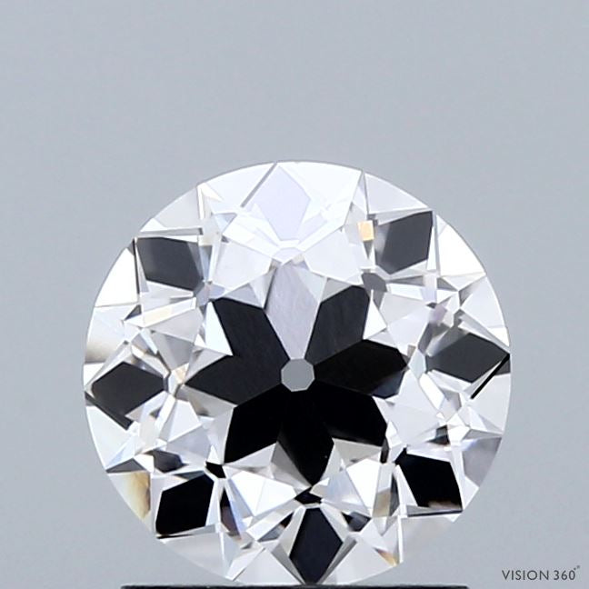 1.56 Carat Old European Cut Lab Grown Diamond, Excellent Polish, E Color, VVS2 Clarity