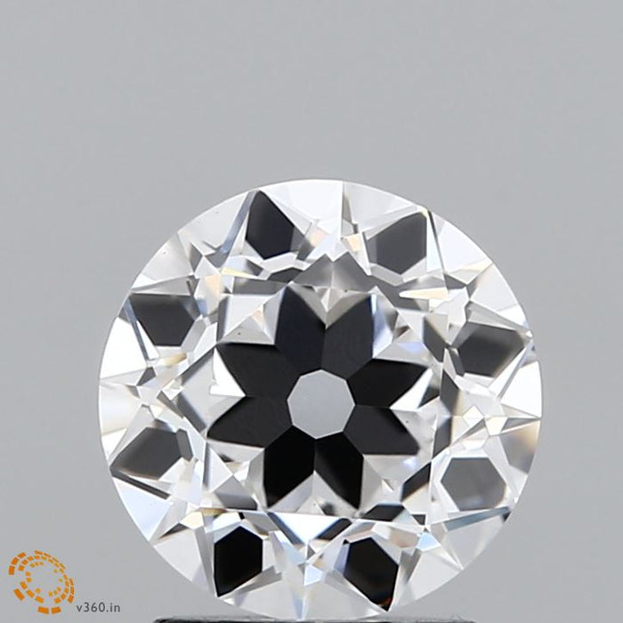 2.09 Carat Old European Cut Lab Grown Diamond, Excellent Polish, F Color, VS1 Clarity