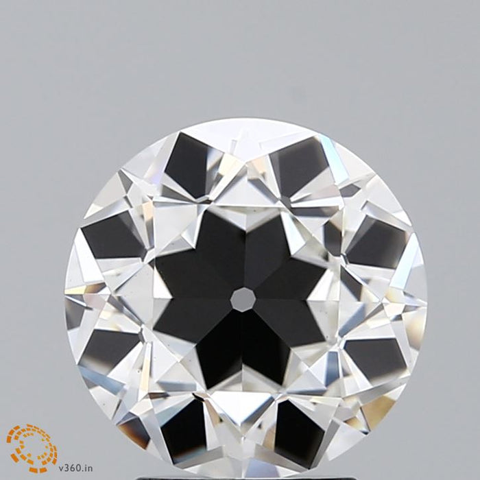 3.00 Carat Old European Cut Lab Grown Diamond, Excellent Polish, G Color, VS1 Clarity
