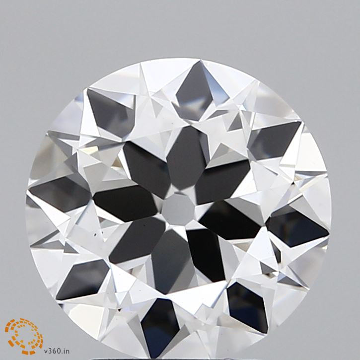 3.10 Carat Old European Cut Lab Grown Diamond, Excellent Polish, F Color, VS1 Clarity