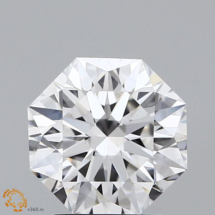 2.06 Carat Octagonal Modified Brilliant Lab Grown Diamond, Excellent Polish, F Color, VS1 Clarity
