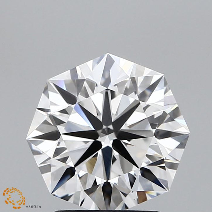 2.16 Carat Octagonal Modified Brilliant Lab Grown Diamond, Excellent Polish, F Color, VS1 Clarity