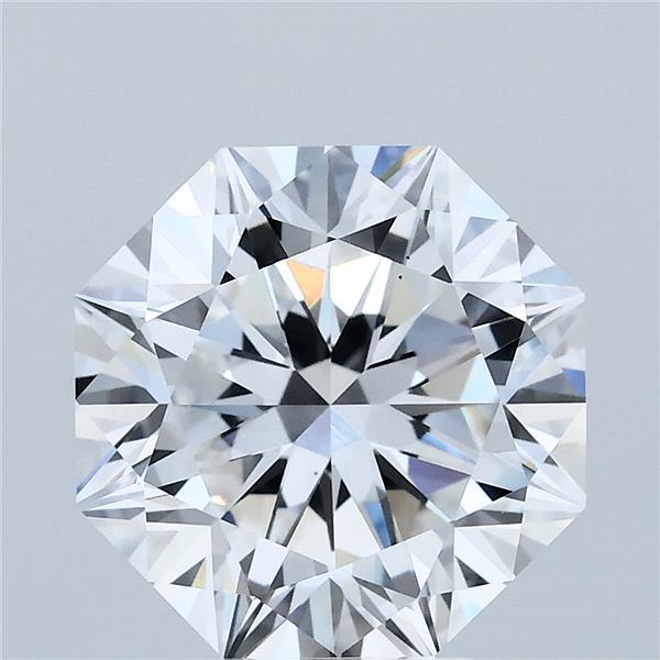 4.50 Carat Octagonal Modified Brilliant Lab Grown Diamond, Excellent Polish, D Color, VS1 Clarity