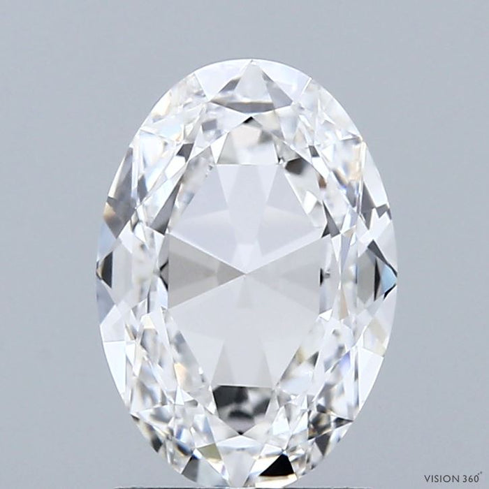 1.78 Carat Oval Mixed Cut Lab Grown Diamond, Excellent Polish, E Color, VVS2 Clarity