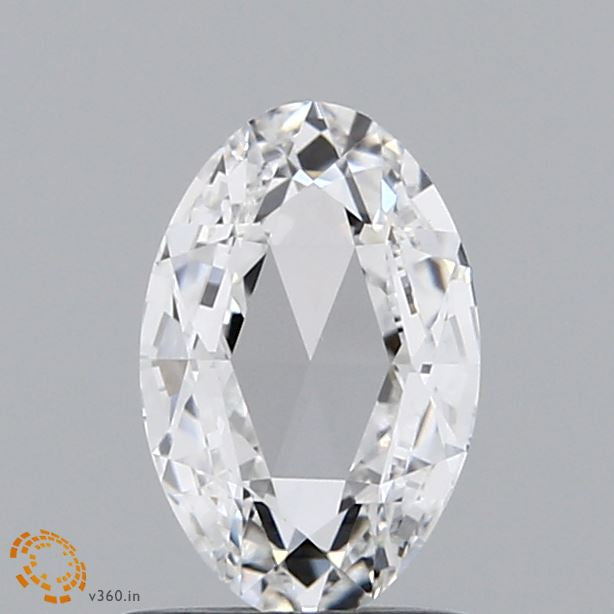0.80 Carat Oval Rose Lab Grown Diamond, Excellent Polish, E Color, VVS2 Clarity