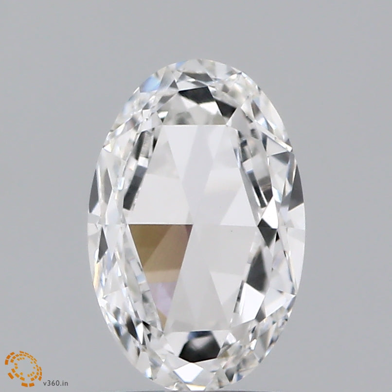 0.81 Carat Oval Rose Lab Grown Diamond, Very Good Polish, F Color, VS1 Clarity
