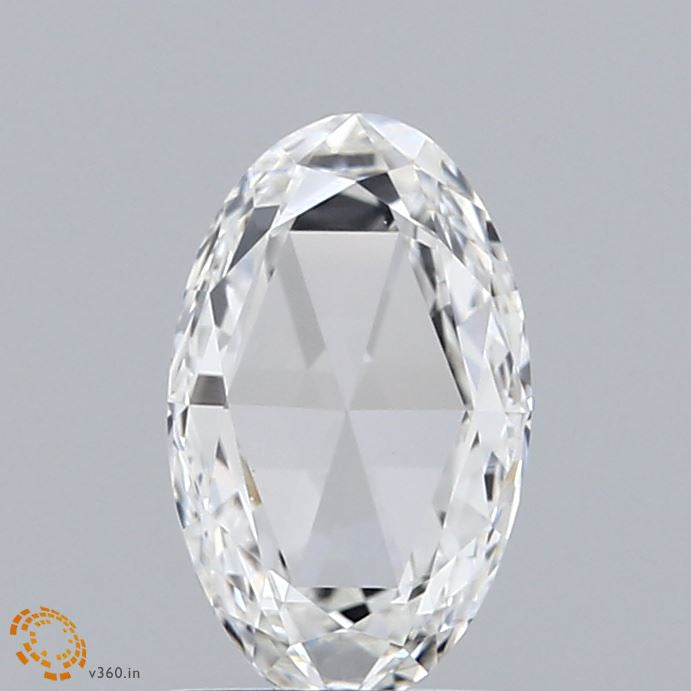 1.07 Carat Oval Rose Lab Grown Diamond, Excellent Polish, F Color, VVS2 Clarity