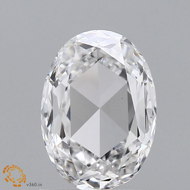 1.26 Carat Oval Rose Lab Grown Diamond, Excellent Polish, E Color, VS1 Clarity