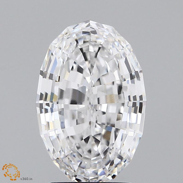 3.05 Carat Oval Step Lab Grown Diamond, Excellent Polish, E Color, VVS2 Clarity