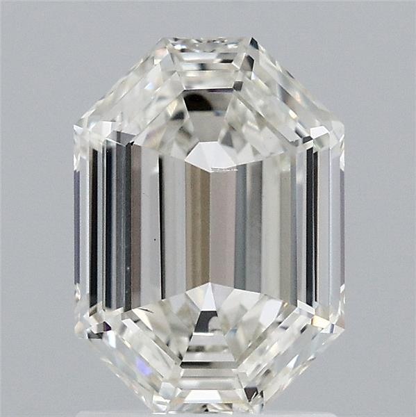 1.50 Carat Octagonal Step Cut Lab Grown Diamond, Excellent Polish, I Color, VS2 Clarity