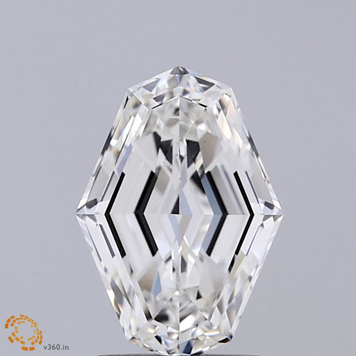 1.76 Carat Octagonal Step Cut Lab Grown Diamond, Excellent Polish, F Color, VVS2 Clarity