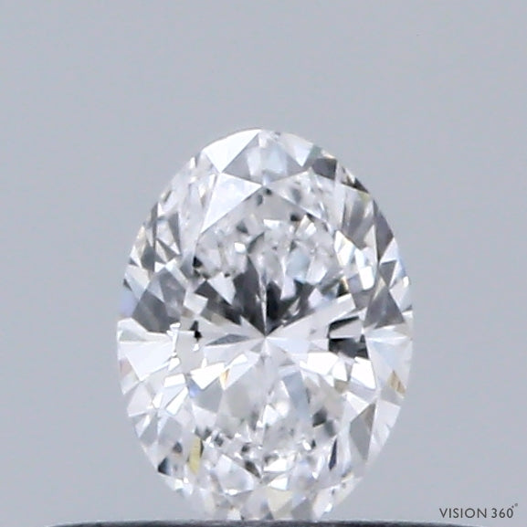 0.31 Carat Oval Lab Grown Diamond, Very Good Polish, D Color, VVS1 Clarity
