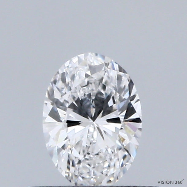 0.31 Carat Oval Lab Grown Diamond, Very Good Polish, D Color, VVS2 Clarity