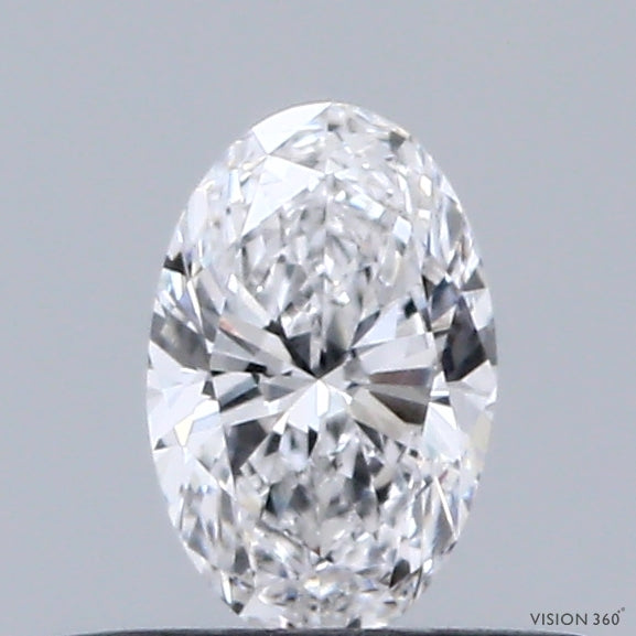 0.32 Carat Oval Lab Grown Diamond, Very Good Polish, D Color, VVS2 Clarity
