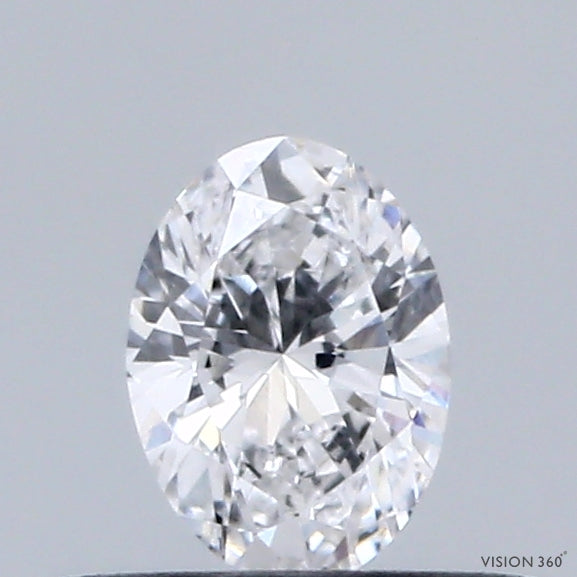 0.32 Carat Oval Lab Grown Diamond, Very Good Polish, D Color, VVS2 Clarity